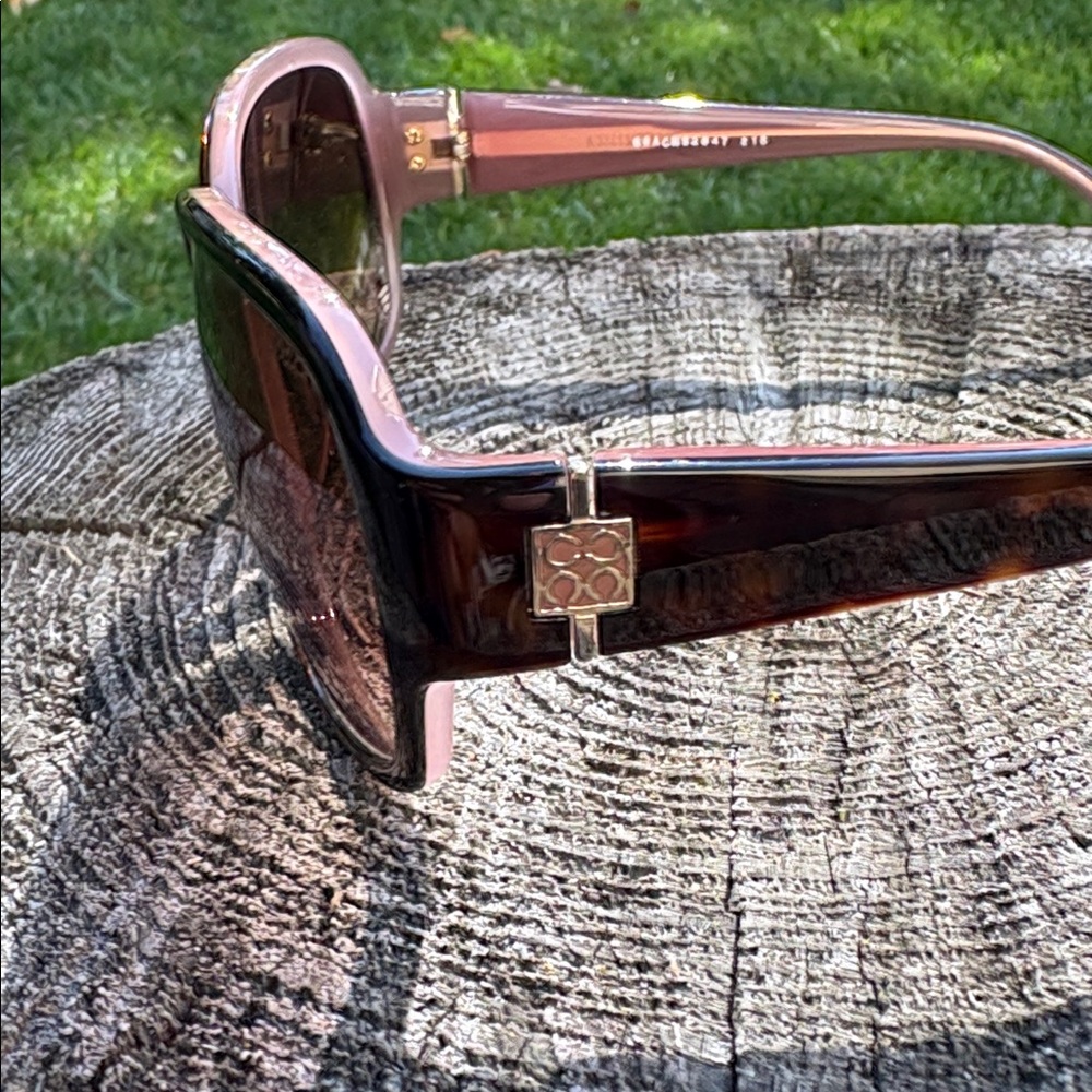 Coach Sunglasses with Brown Lenses and Pink Accents - Picture 4 of 4
